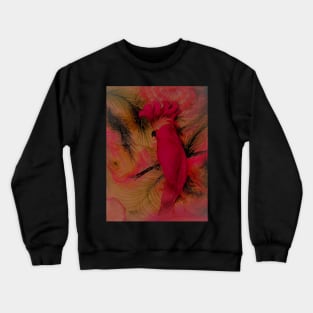 BRIGHT PINK FLORAL TROPICAL PARROT COCKATOO PALM JUNGLE POSTER PRINT Crewneck Sweatshirt